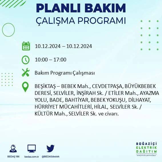 BEDAŞ duyurdu: İstanbullular dikkat elektrik kesintisi yaşanacak 23