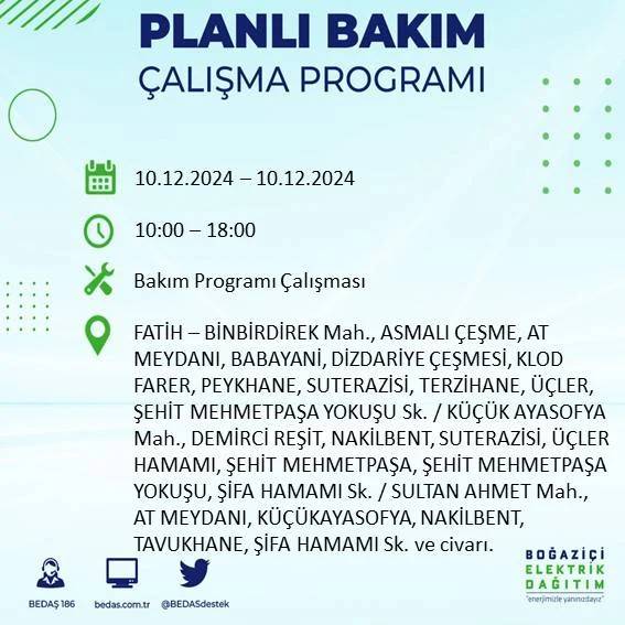 BEDAŞ duyurdu: İstanbullular dikkat elektrik kesintisi yaşanacak 32