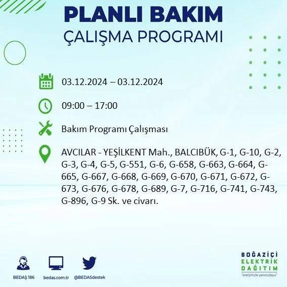 İstanbullular dikkat: Yarın o ilçelerde elektrik kesintisi yaşanacak 10