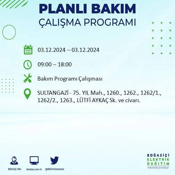 İstanbullular dikkat: Yarın o ilçelerde elektrik kesintisi yaşanacak 18