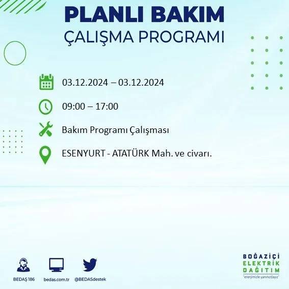 İstanbullular dikkat: Yarın o ilçelerde elektrik kesintisi yaşanacak 23