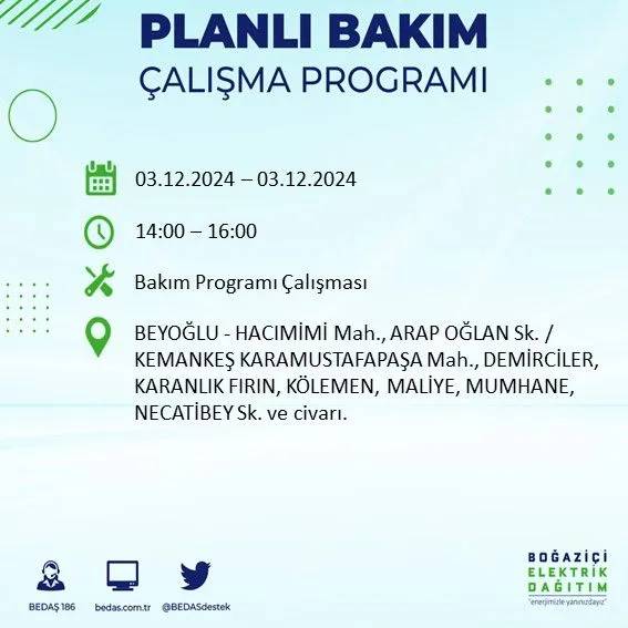 İstanbullular dikkat: Yarın o ilçelerde elektrik kesintisi yaşanacak 39