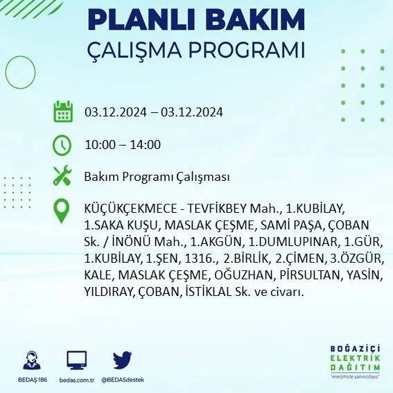 İstanbullular dikkat: Yarın o ilçelerde elektrik kesintisi yaşanacak 38