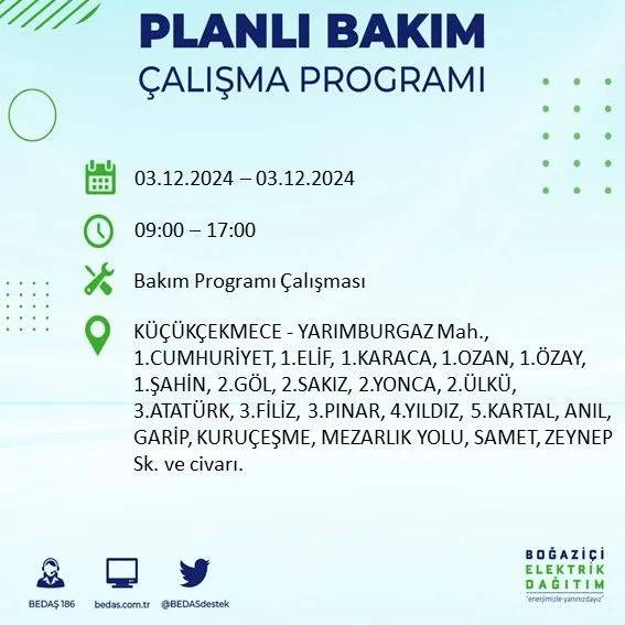 İstanbullular dikkat: Yarın o ilçelerde elektrik kesintisi yaşanacak 35