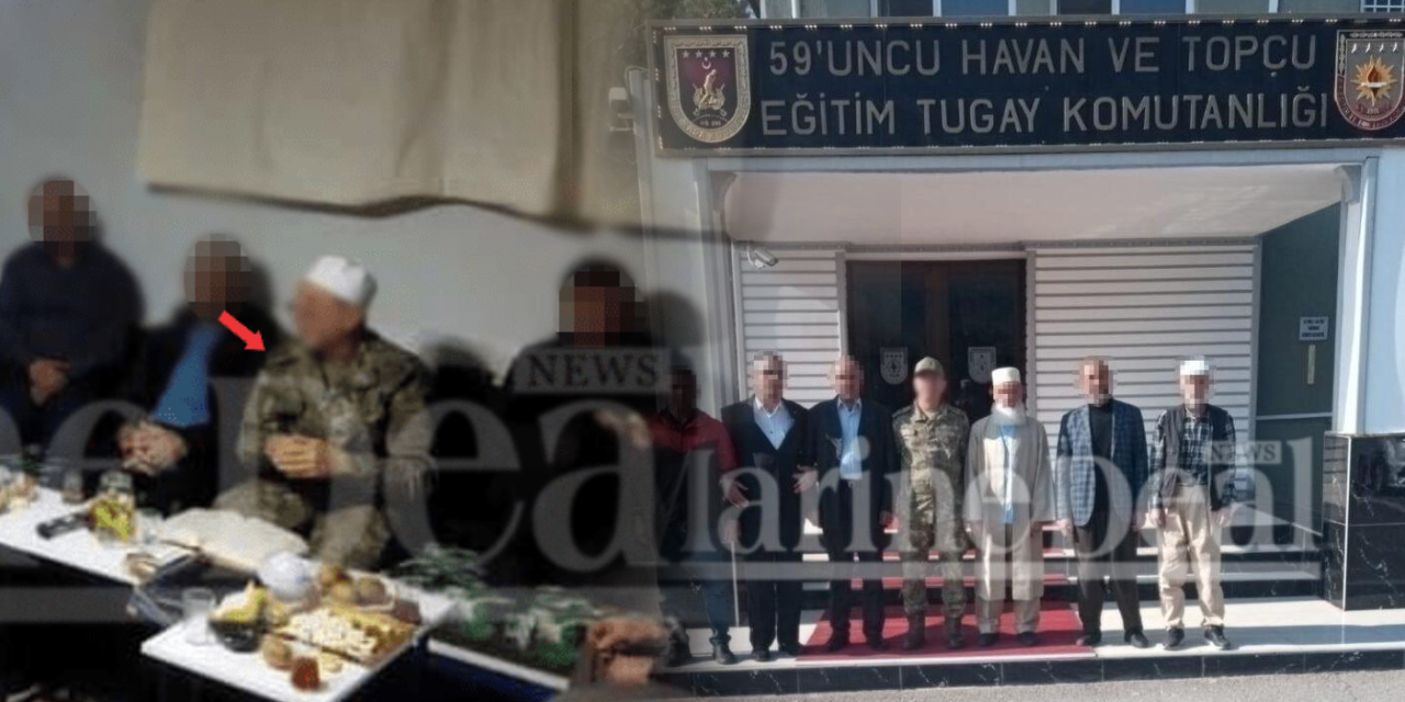 General tarikatçıları makamında ağırlayıp fotoğraf çektirdi