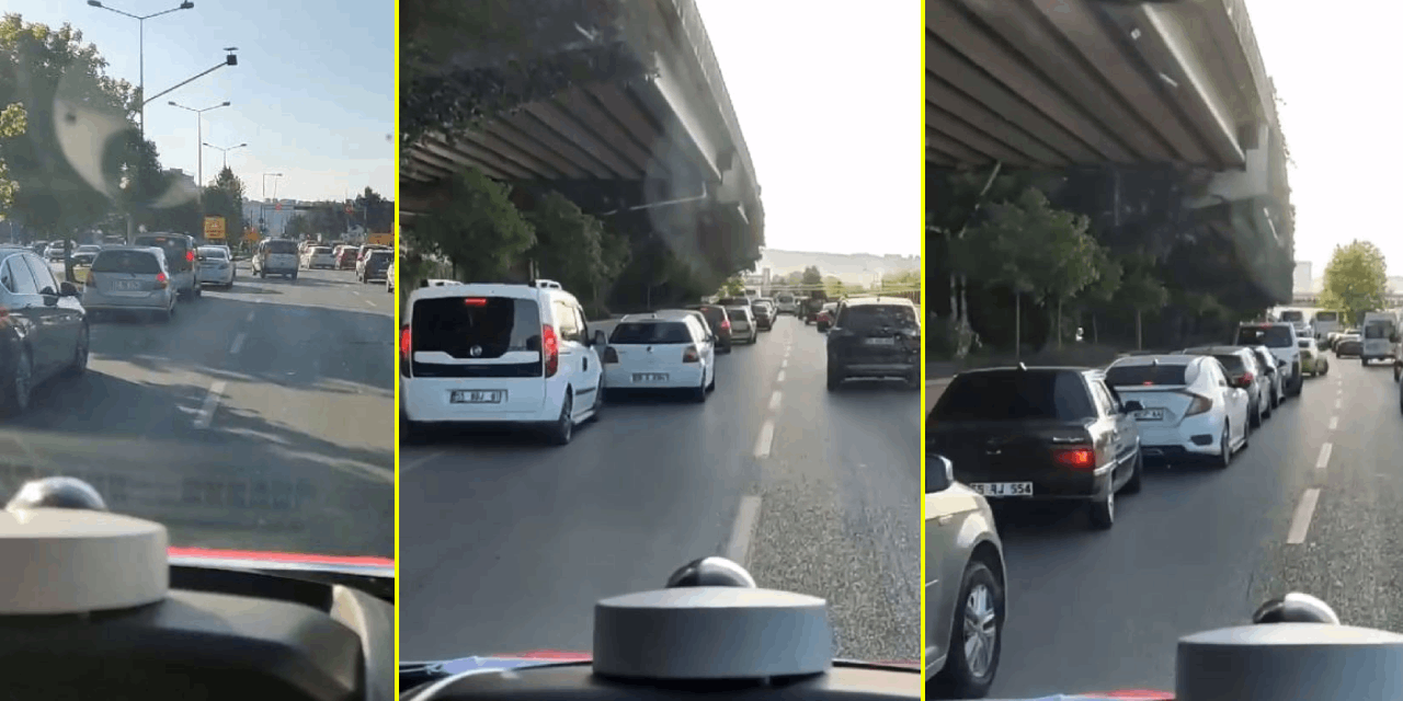 Samsun’da sürücüler ambulansa fermuar sistemi ile yol verdi