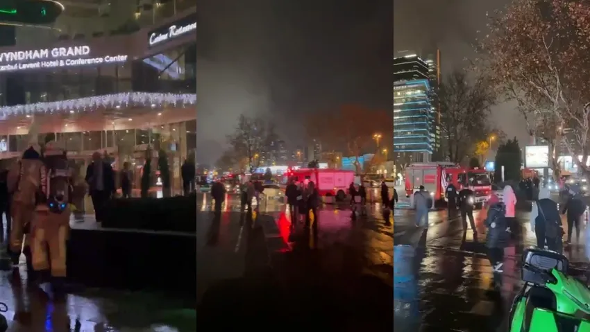 Şişli'de bir AVM'de yangın çıktı