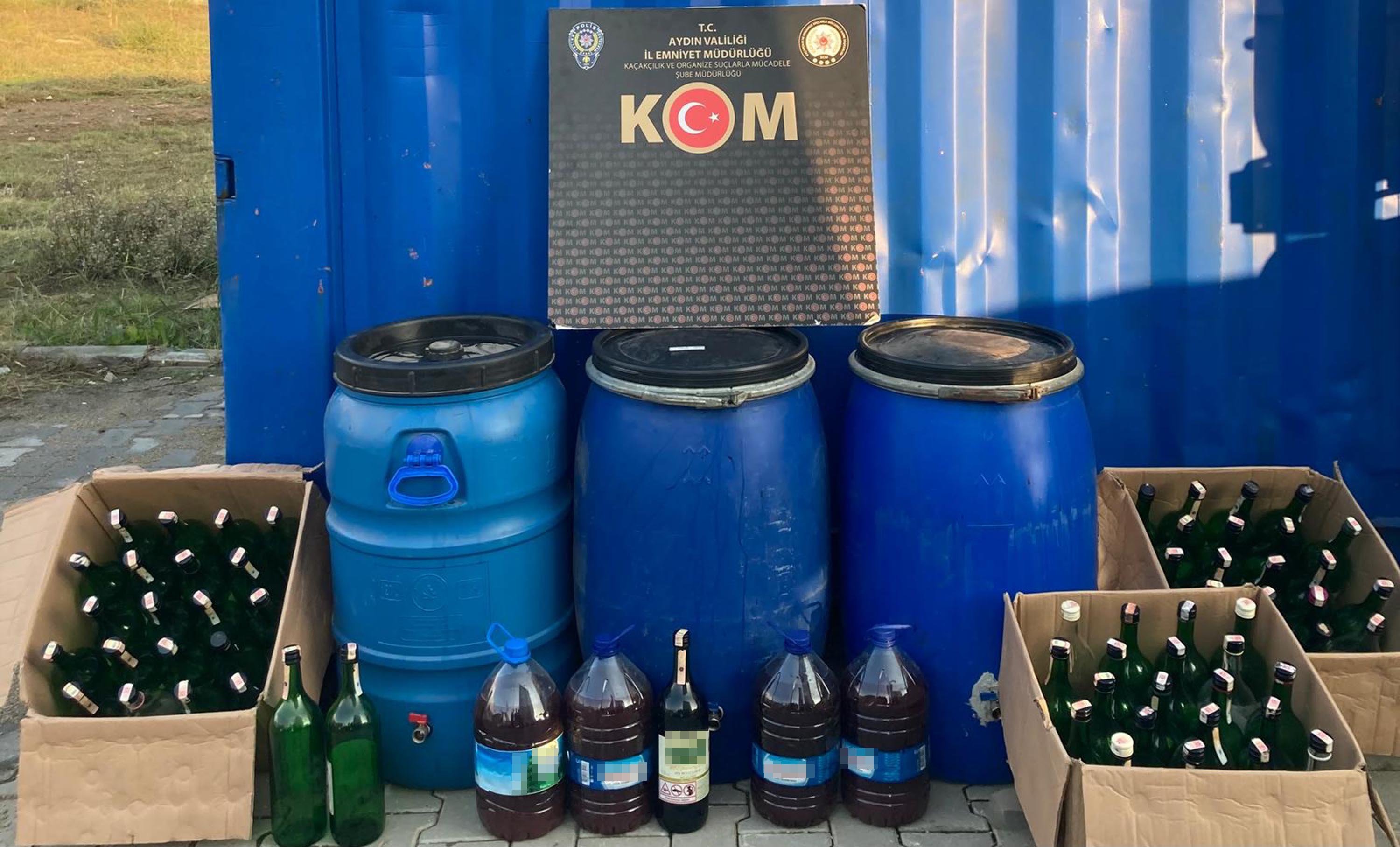 Aydın’da kaçak içki operasyonu: 374 litre 'sahte içki' ele geçirildi