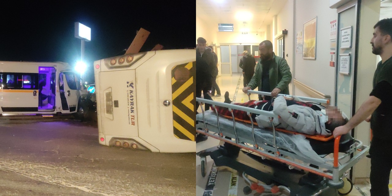 İşçi servisleri çarpıştı: 1'i ağır 20 yaralı