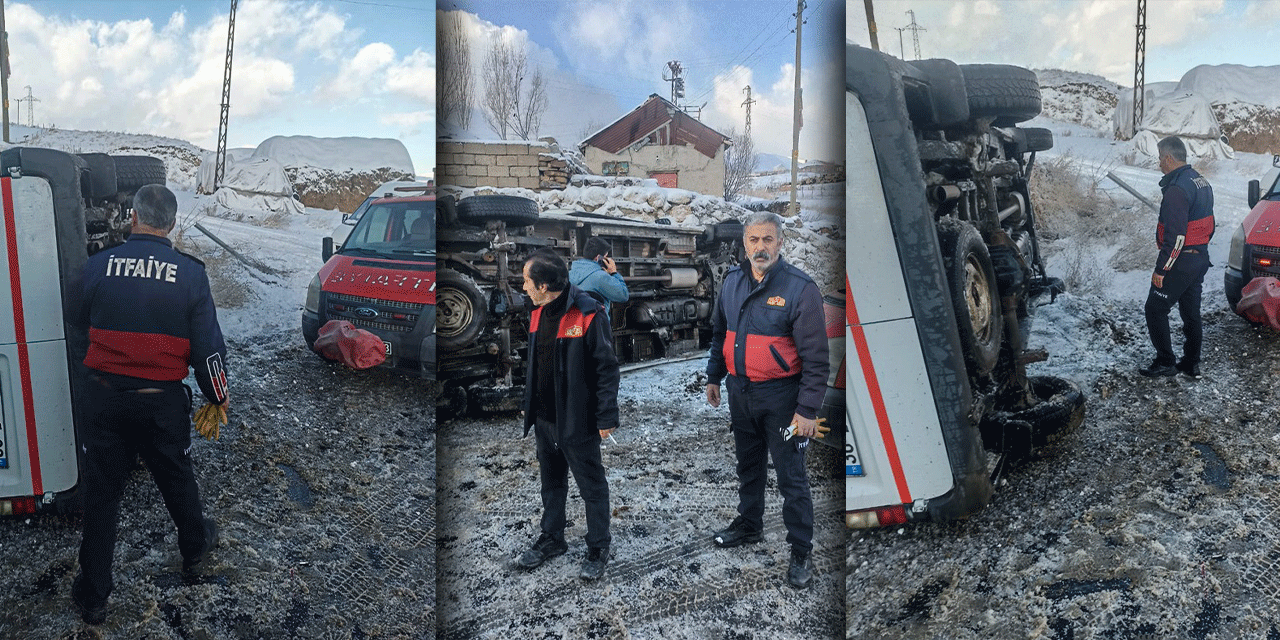 Köy okuluna öğretmen taşıyan minibüs devrildi: 12 yaralı