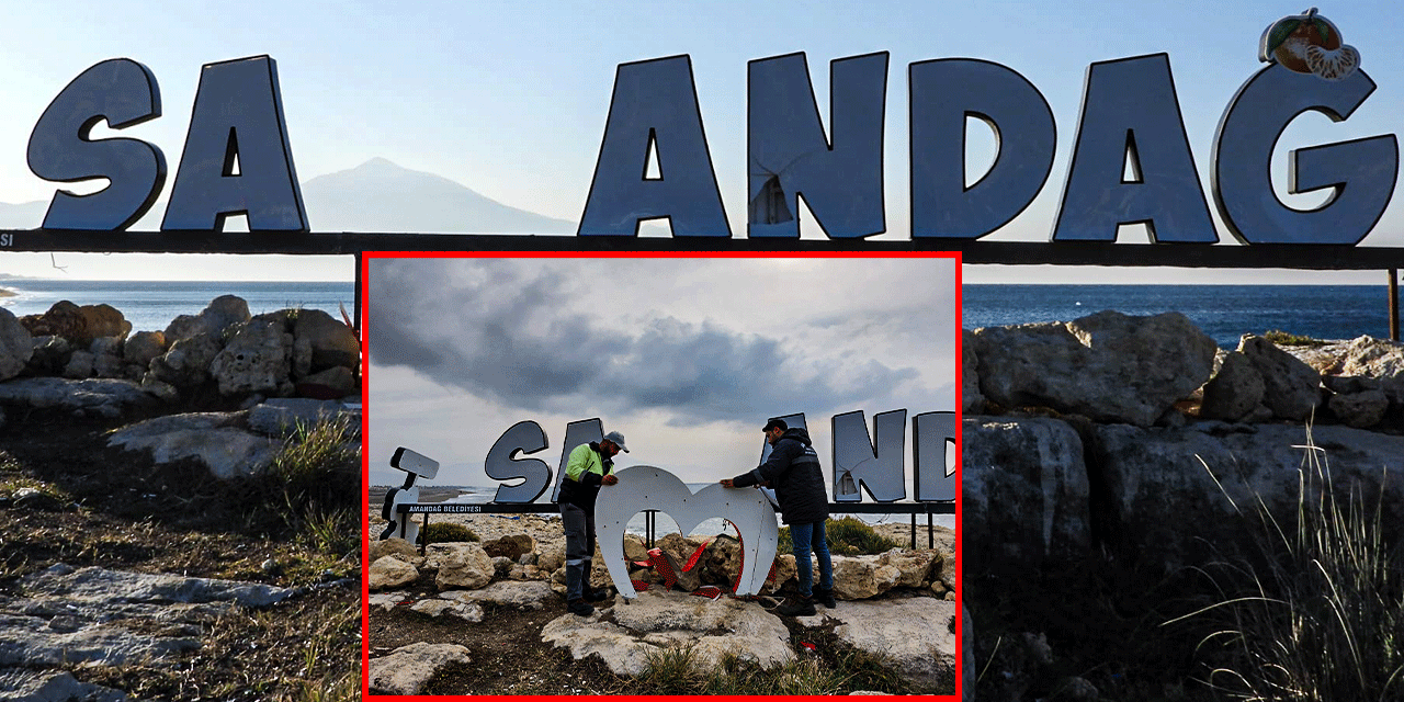 Samandağ'ın logosundaki kalp kırıldı
