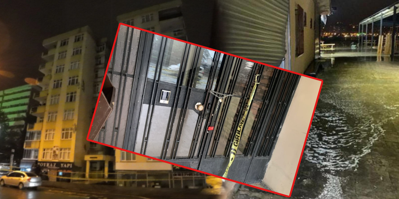 Fırtınanın ardından tahliye edilen 8 katlı apartman mühürlendi