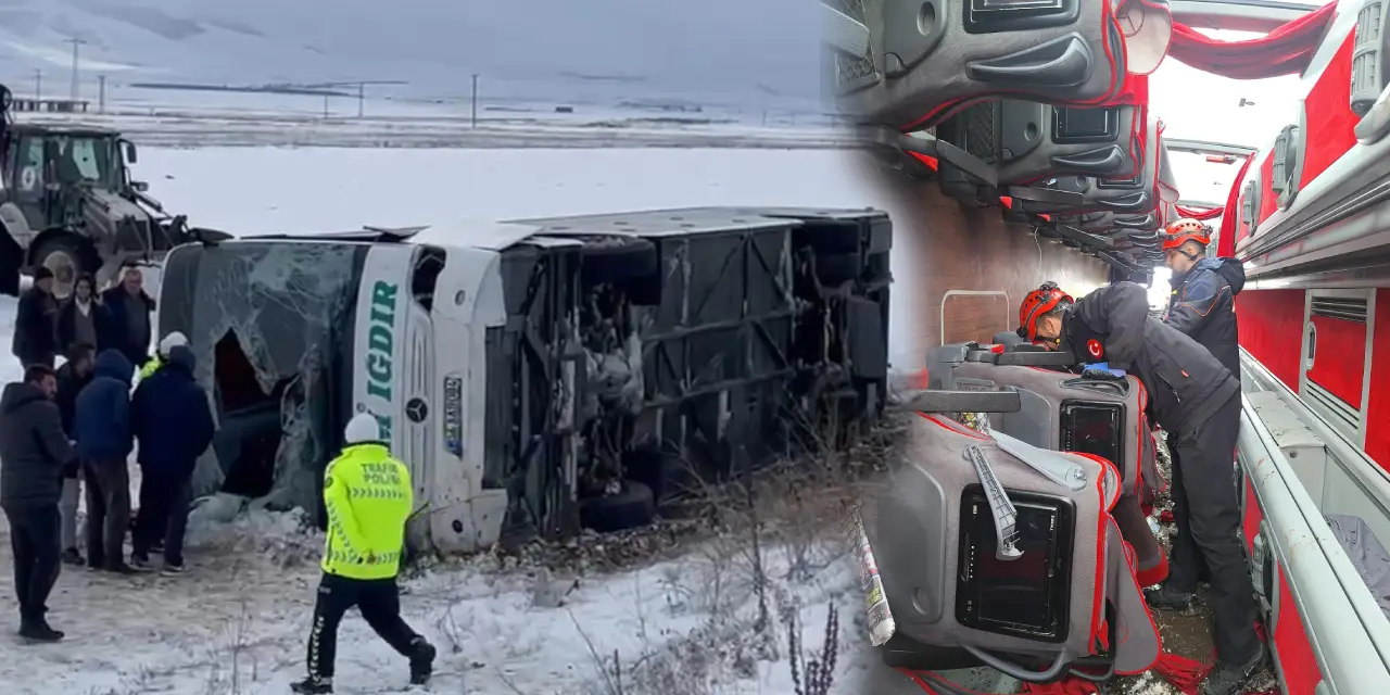 Erzincan'dan sonra bir otobüs kazası da Kars'ta