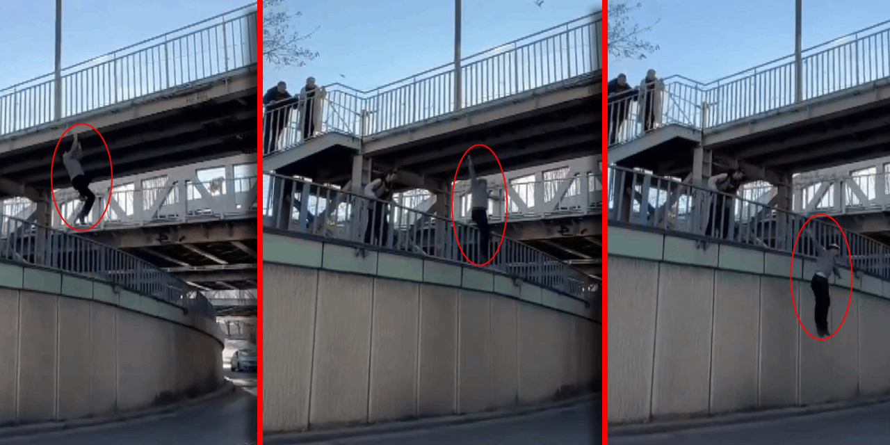 Video uğruna canından oluyordu: Görüntüler yürekleri ağza getirdi