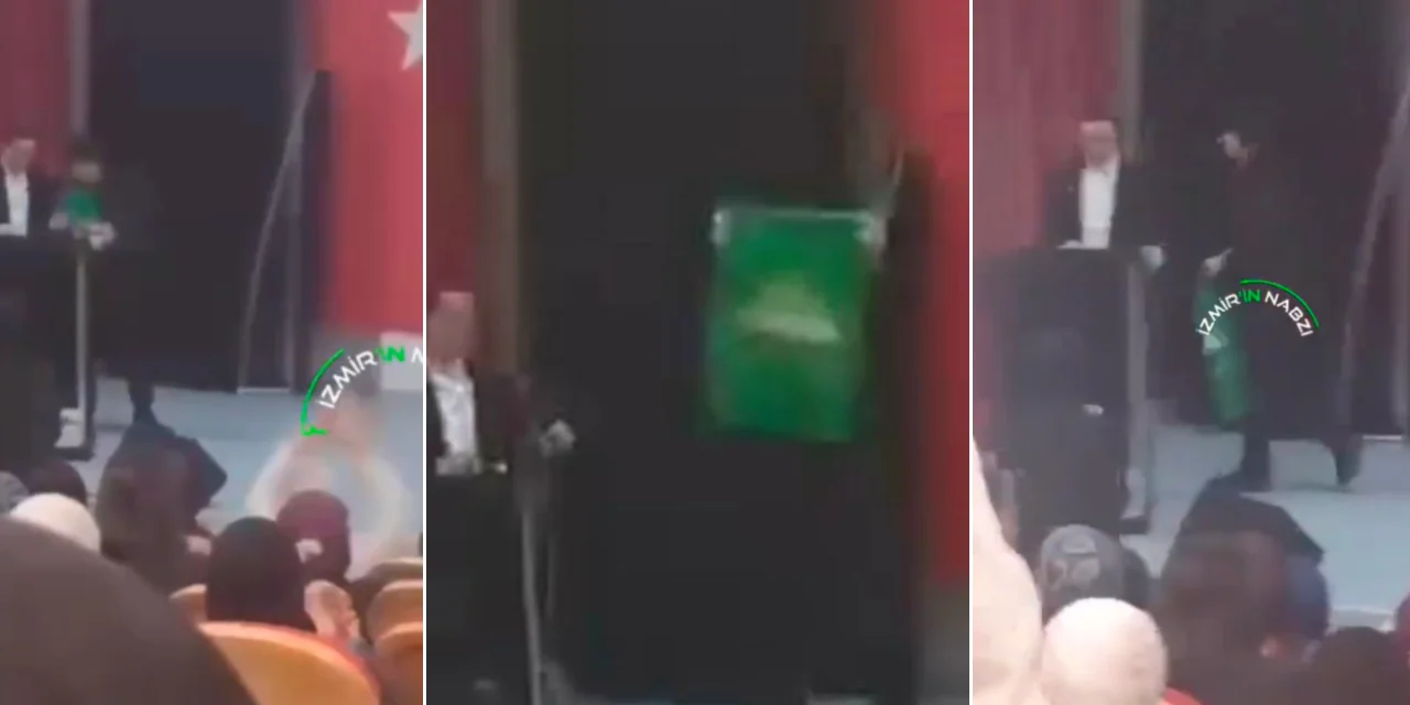 İmam Hatip etkinliğinde HÜDA PAR bayrağı açıldı: Salonda yuhalama ve protesto