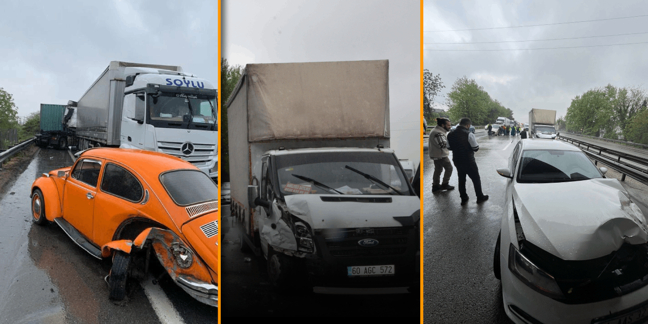 Anadolu Otoyolu'nda 4 saatte 7 kaza: Trafik durma noktasına geldi