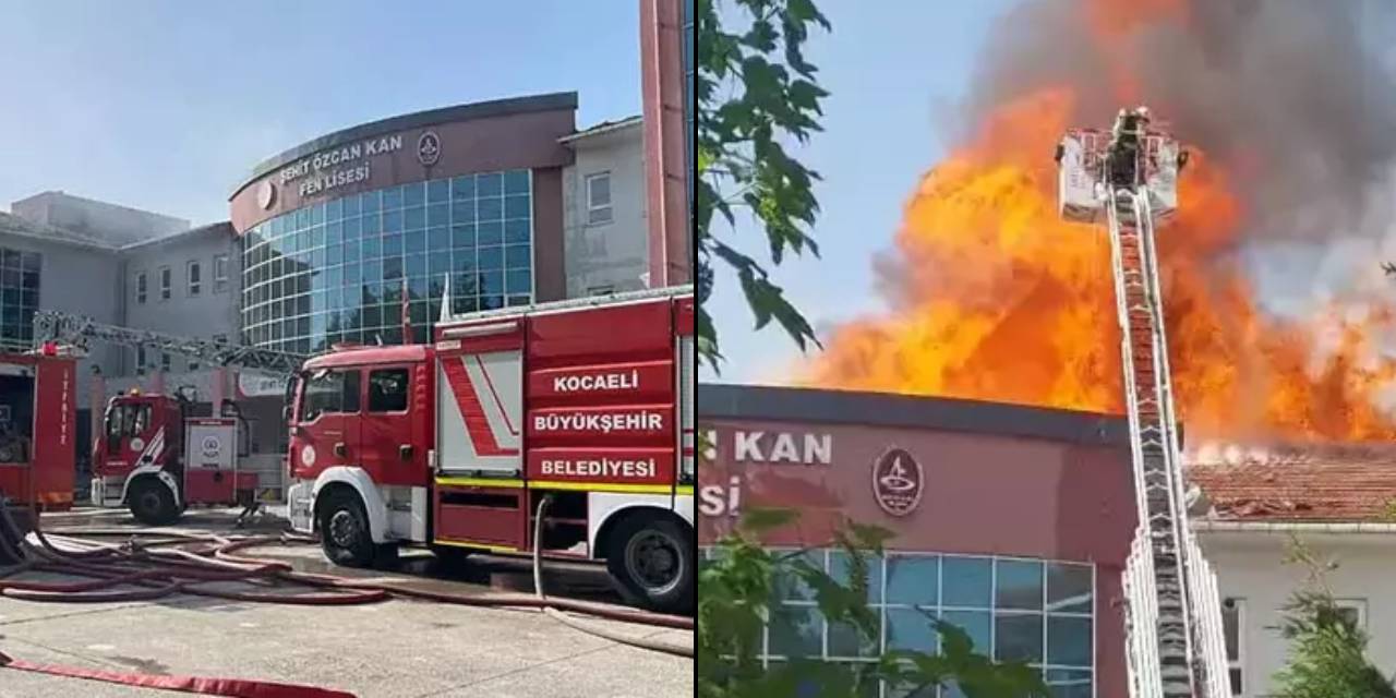 Kocaeli'de okul yangını: Öğrenciler tahliye edildi, eğitime ara verildi