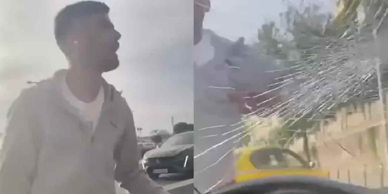 İstanbul’da taksici dehşeti: Sinir krizi geçirdi, aracın önünü kesip camını kırdı
