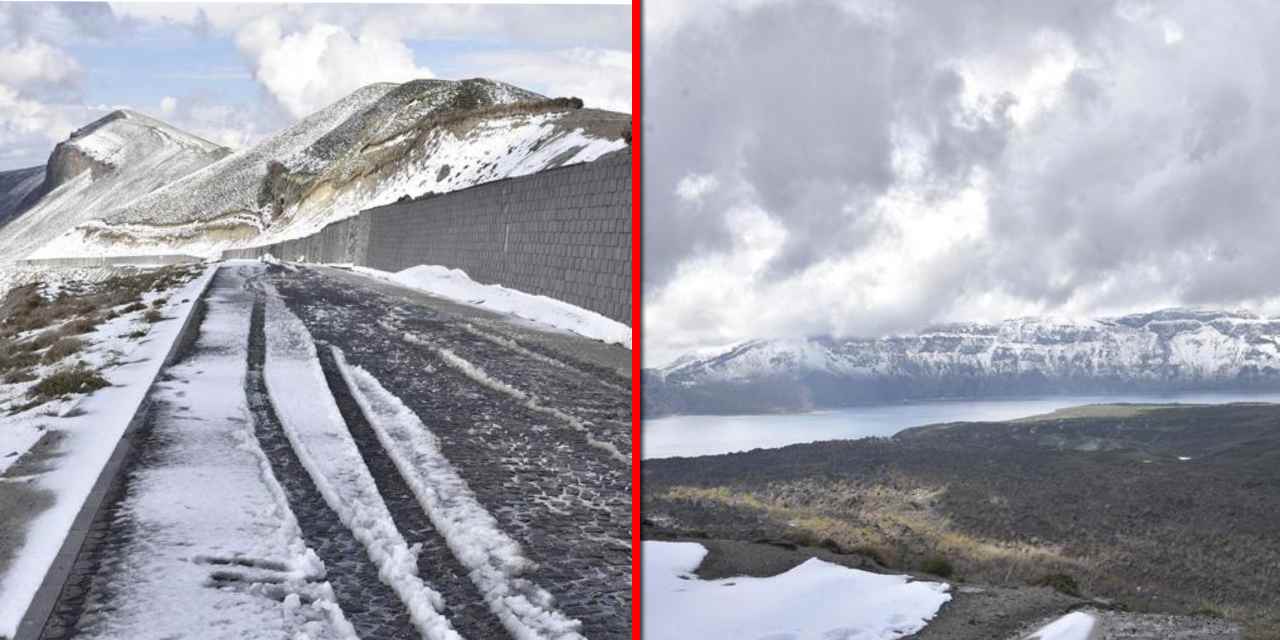 Bitlis'in yüksek kesimlerinde kar etkili oldu