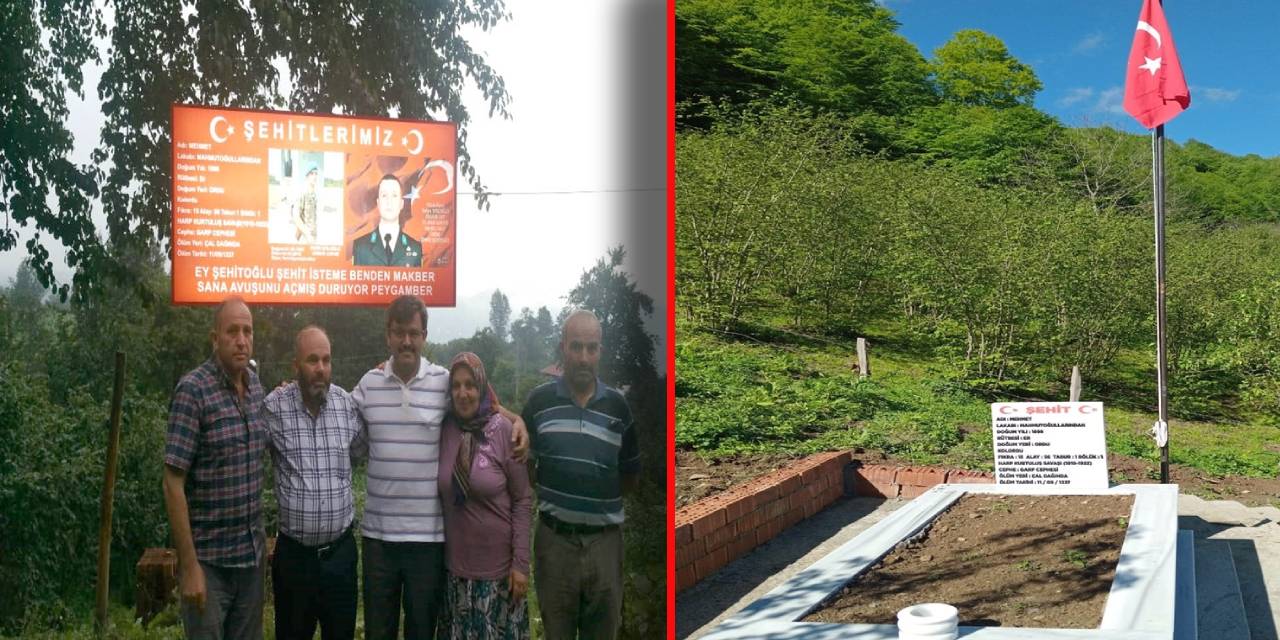 Şehit dedesinin vasiyetini yıllar sonra yerine getirdi