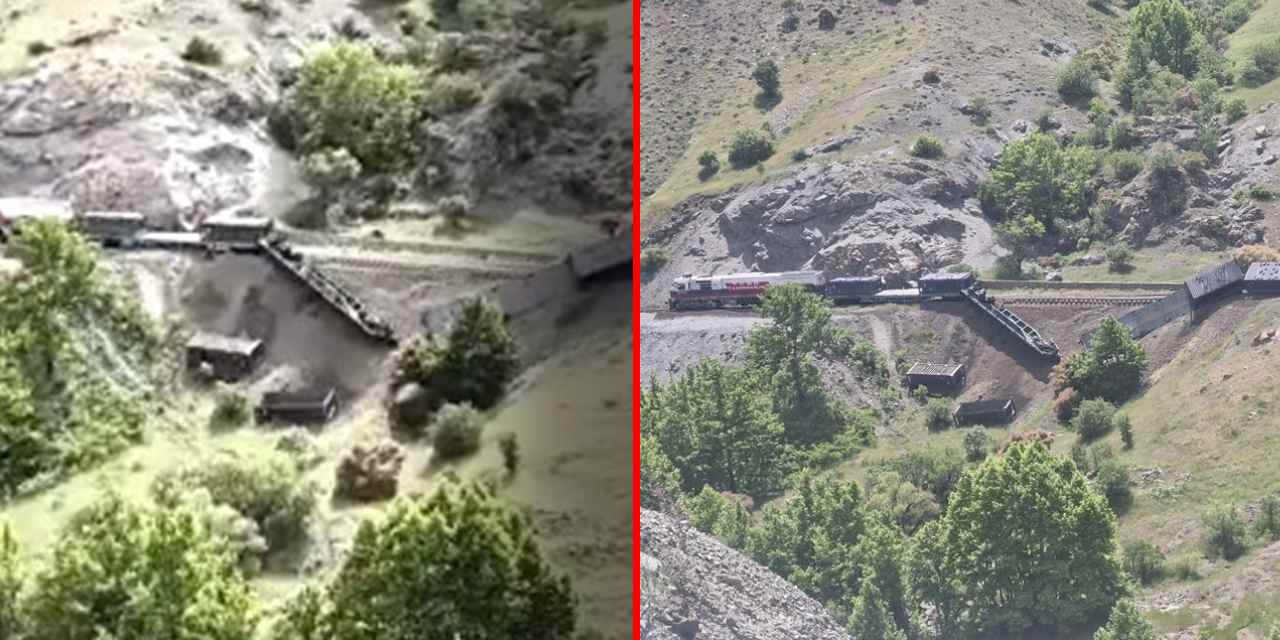 Elazığ'da tren kazası: 5 vagon raydan çıktı