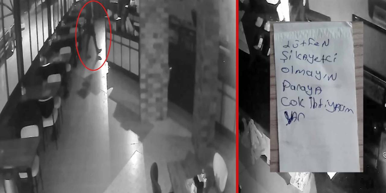 Kafenin kasasından 1000 TL çaldı: Bıraktığı not şaşkınlık yarattı