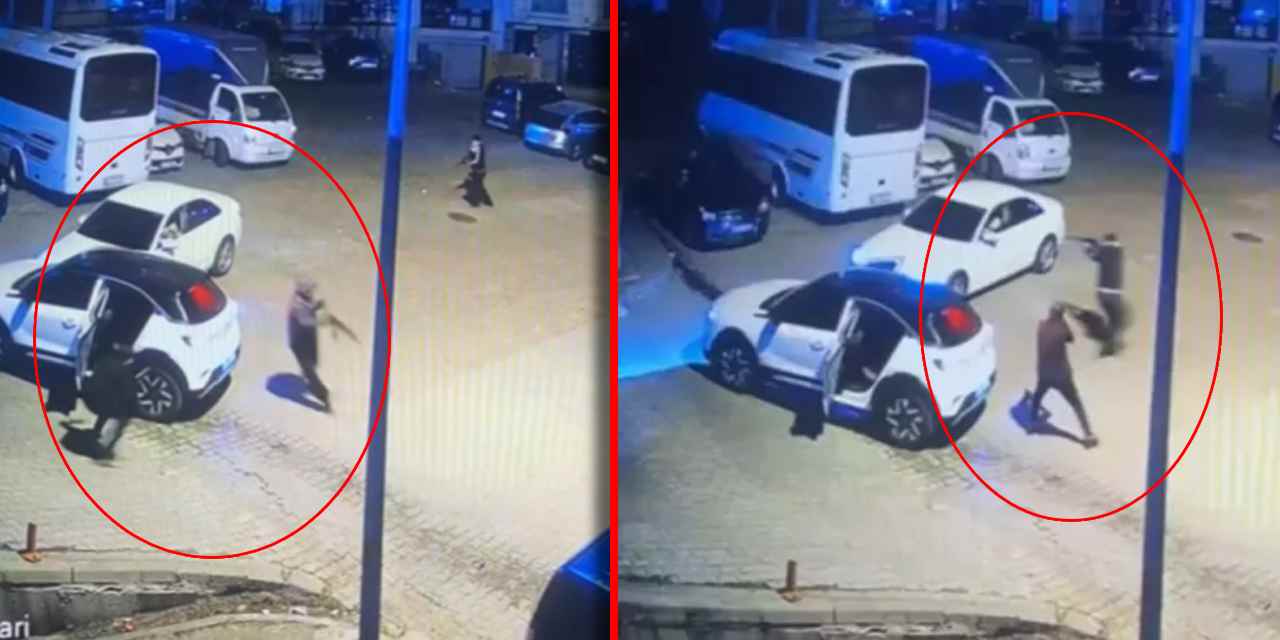 Kalaşnikoflu saldırı kamerada: Aracın önünü kesip kurşun yağdırdılar