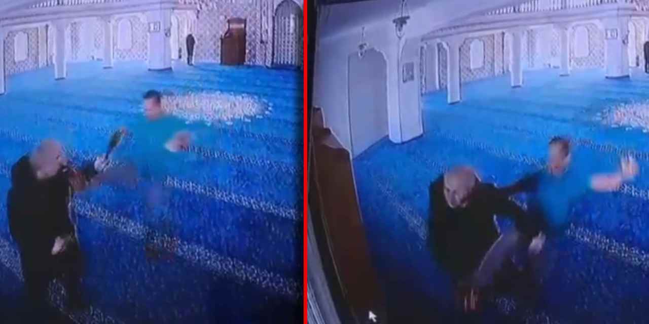 Camide telefonla konuşan kişiyi tekme tokat dövdü: O anlar kamerada