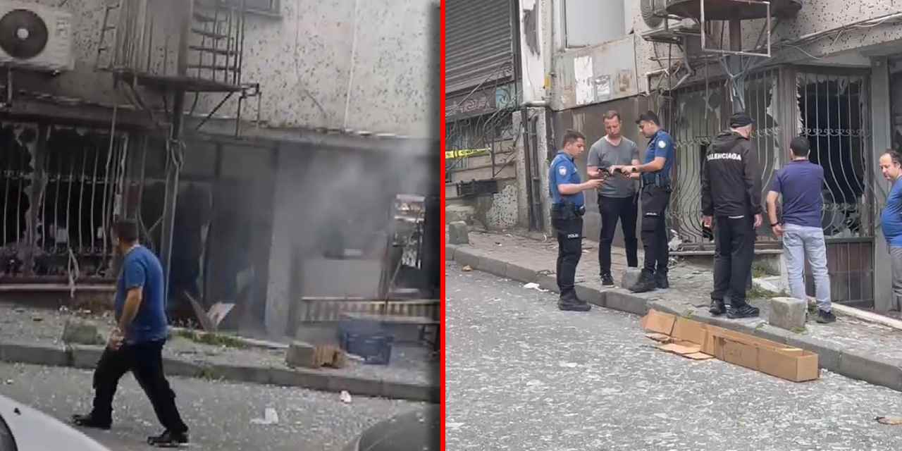 Güngören'de iş yerinde korkutan patlama: O anlar kamerada