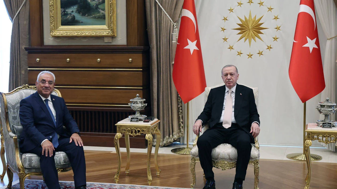 Erdoğan, DSP Genel Başkanı Önder Aksakal ile görüştü