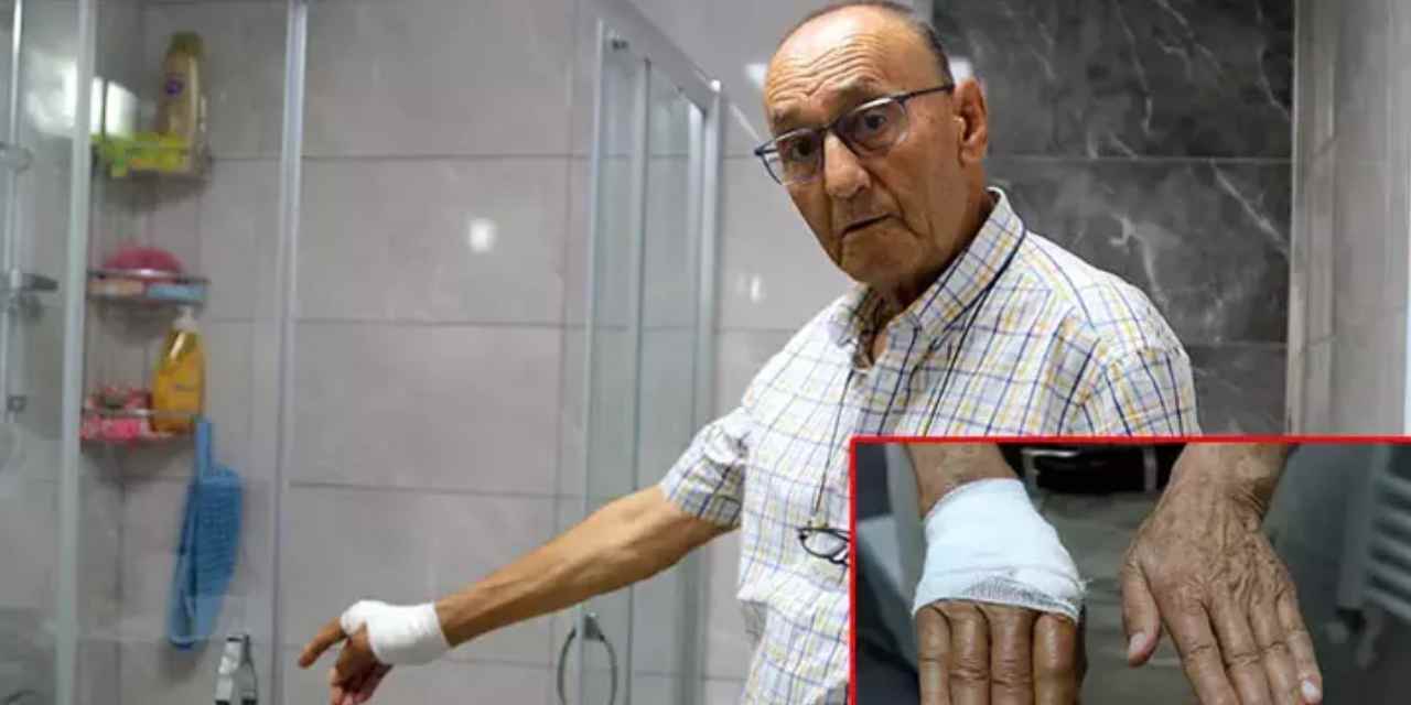 Yaşlı adam banyoda kabusu yaşadı: Duşa kabin camı bir anda patladı, kanlar içinde kaldı