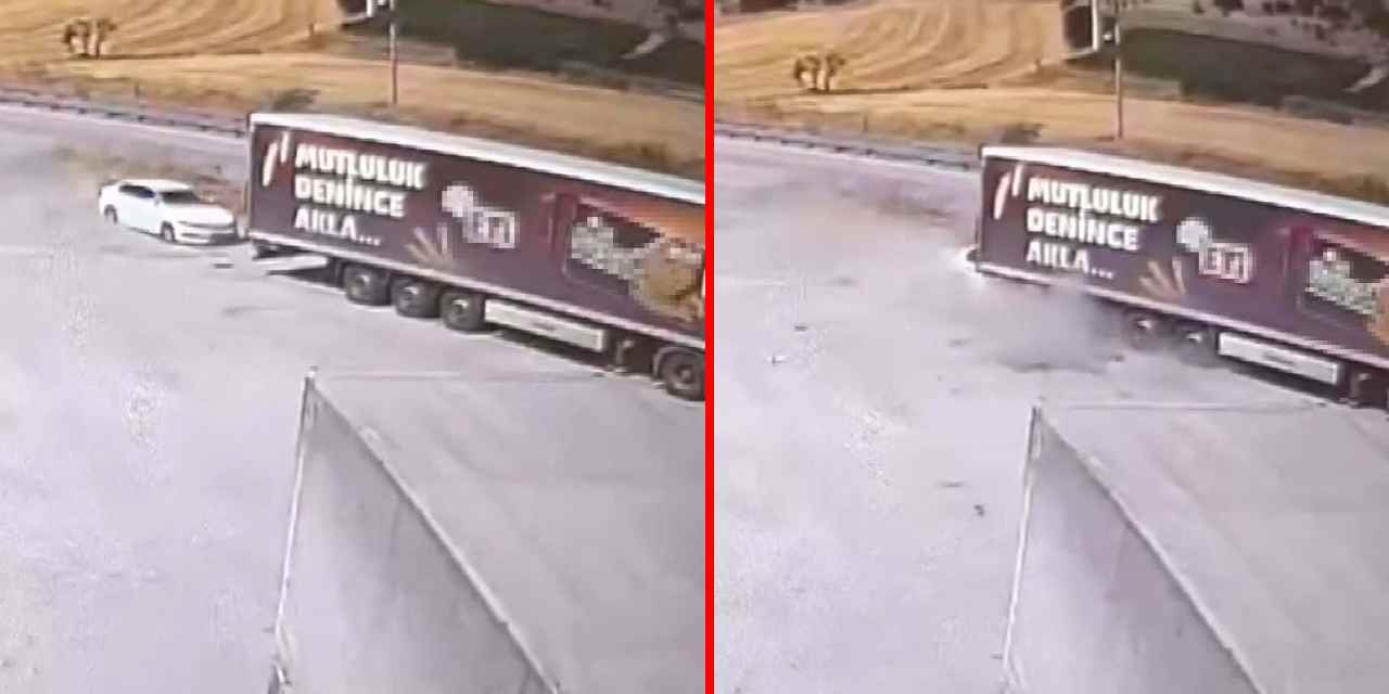 Baba ve 3 çocuğu öldü: Katliam gibi kaza kamerada