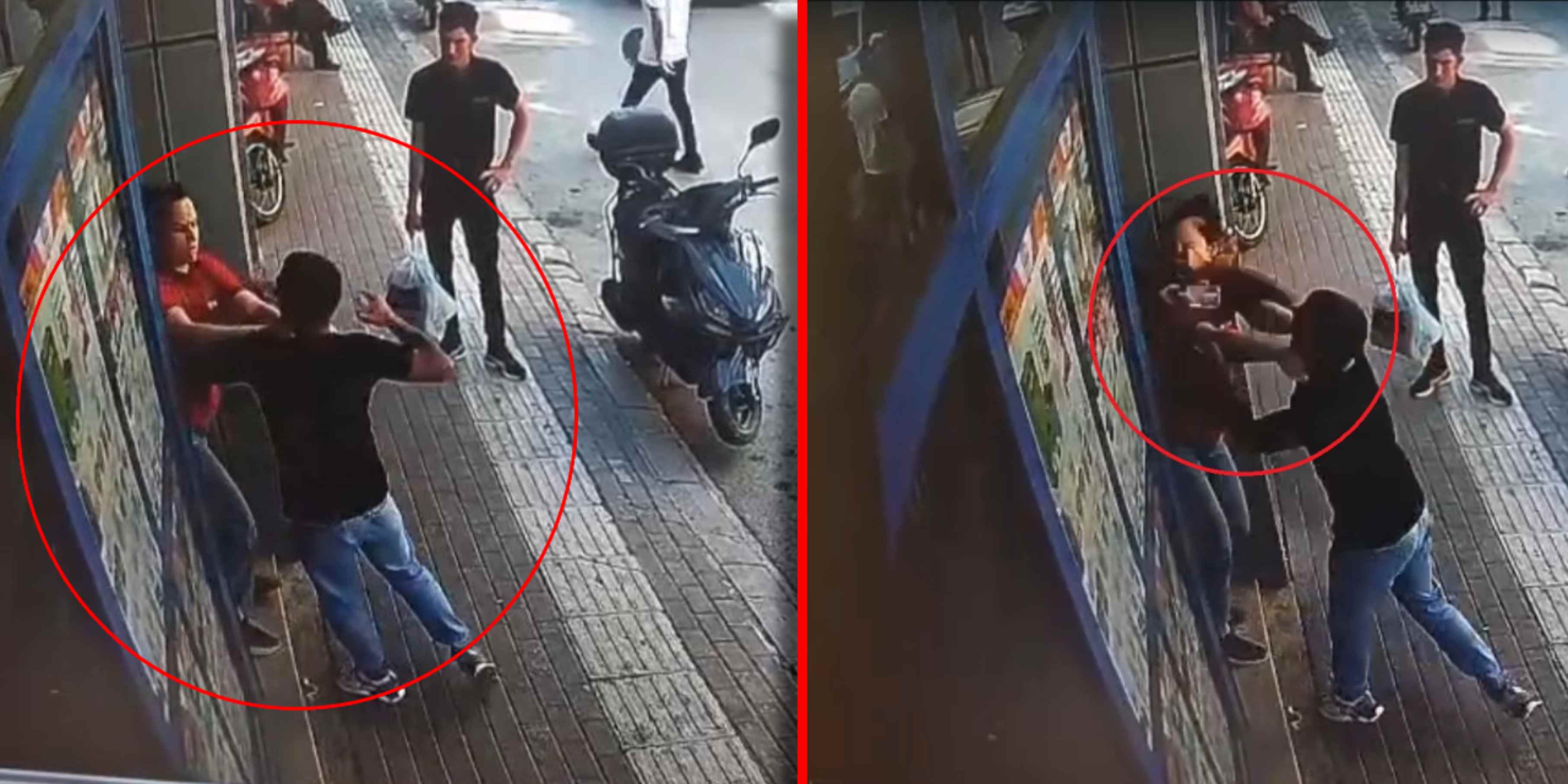 Kadın kasiyere yumrukla saldırıp burnunu kırdı: Dehşet anları kamerada