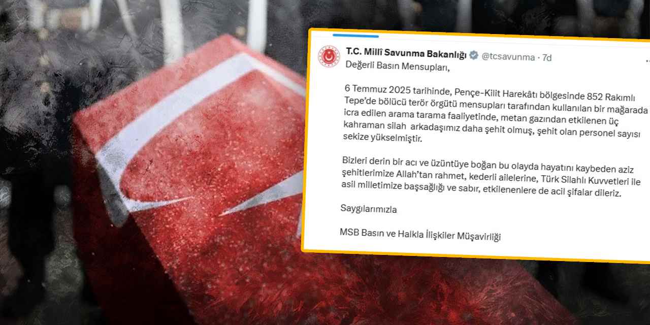 MSB acı haberi duyurdu: Şehit sayısı 8'e yükseldi