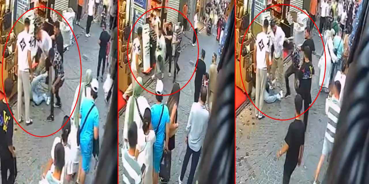 Sopa ve yumruklarla saldırdılar: Kavga anı anbean kameraya yansıdı