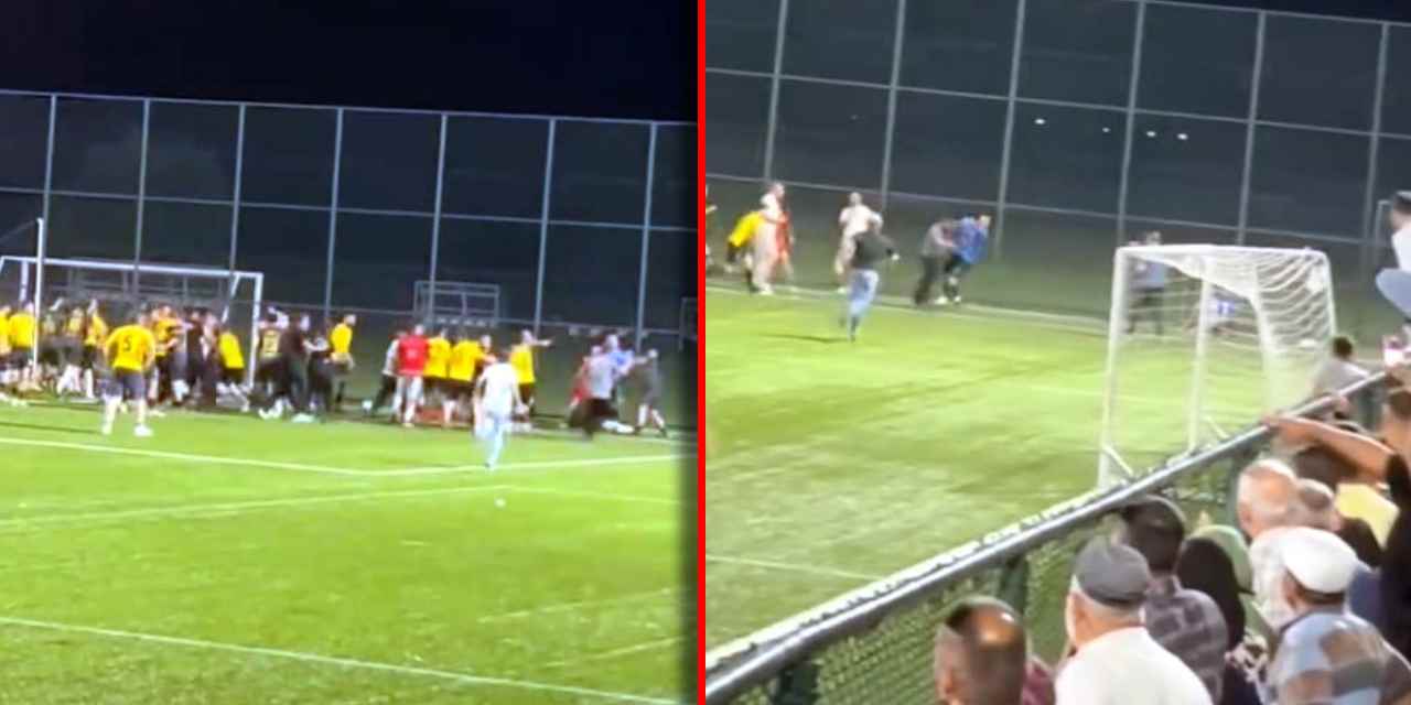 Maçta gergin anlar: Futbolcular tekme tokat birbirine girdi
