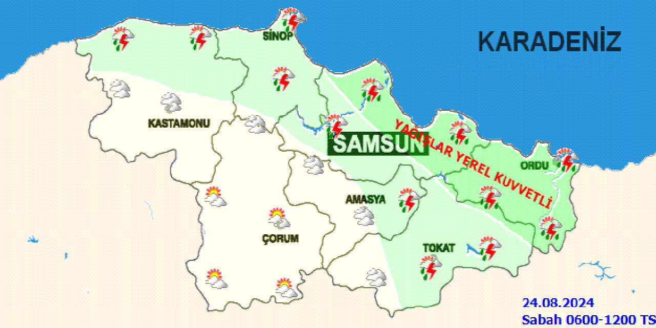 Samsun ve Ordu dikkat!