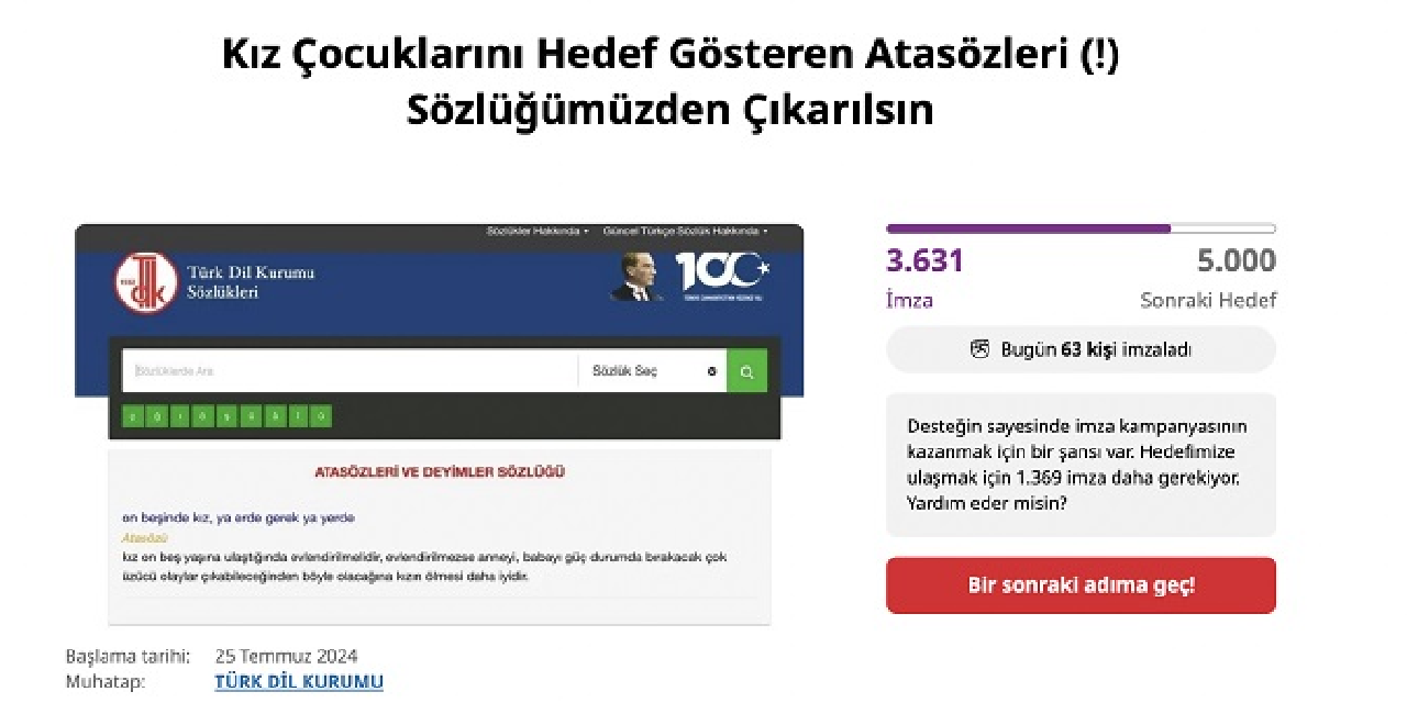 Türk Dil Kurumu, toplumun sesine kulak verdi, tepki çeken Atasözü sözlükten çıkarıldı