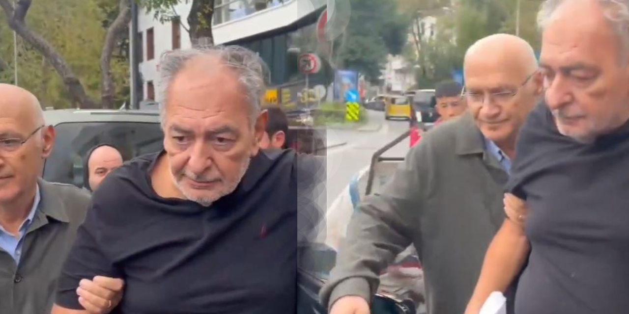 Reha Muhtar'ın iki kişinin yardımıyla yürüdü. Bebek'te görüntülendi