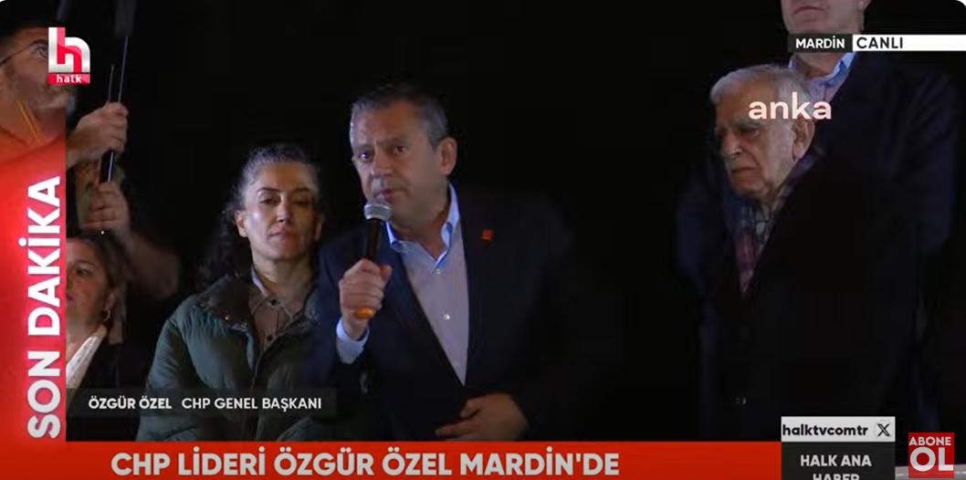 CHP lideri Özgür Özel Mardin'de konuştu