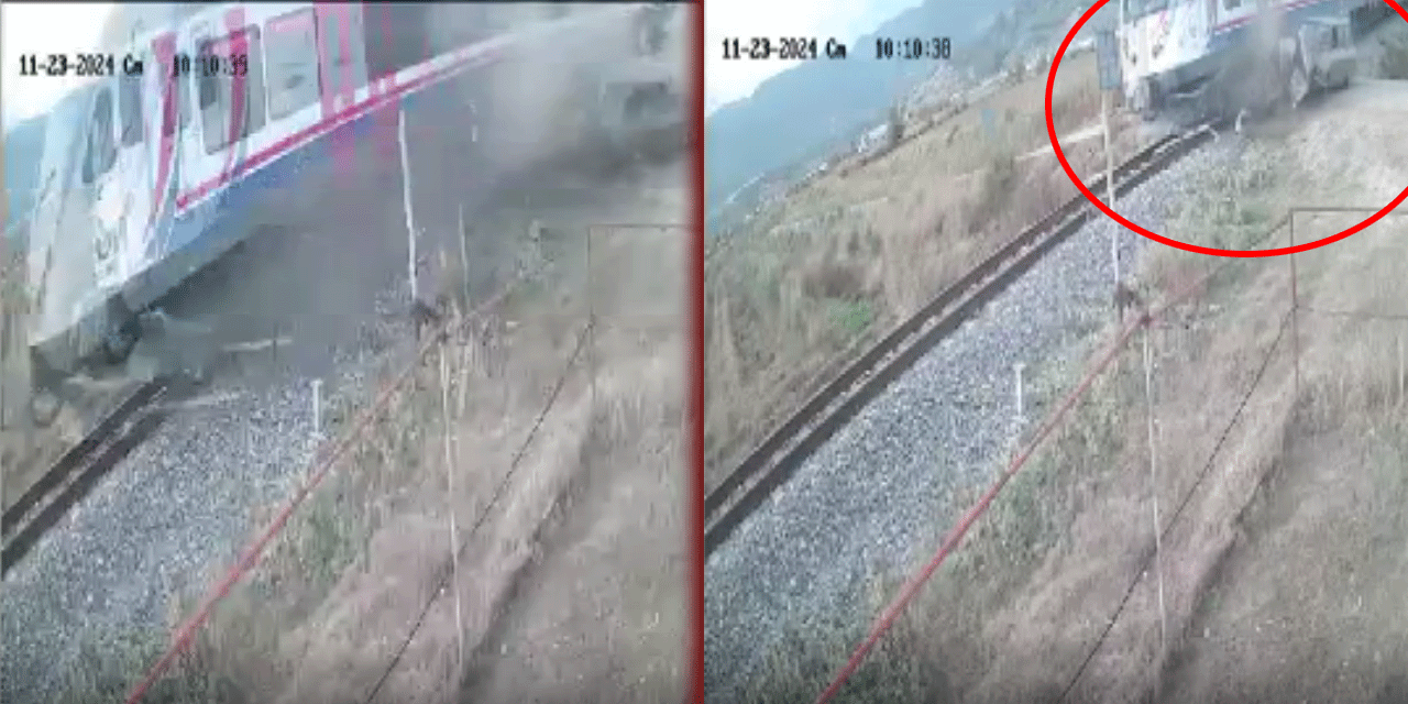 Manisa'da feci kaza: Yolcu treni otomobili ezdi geçti