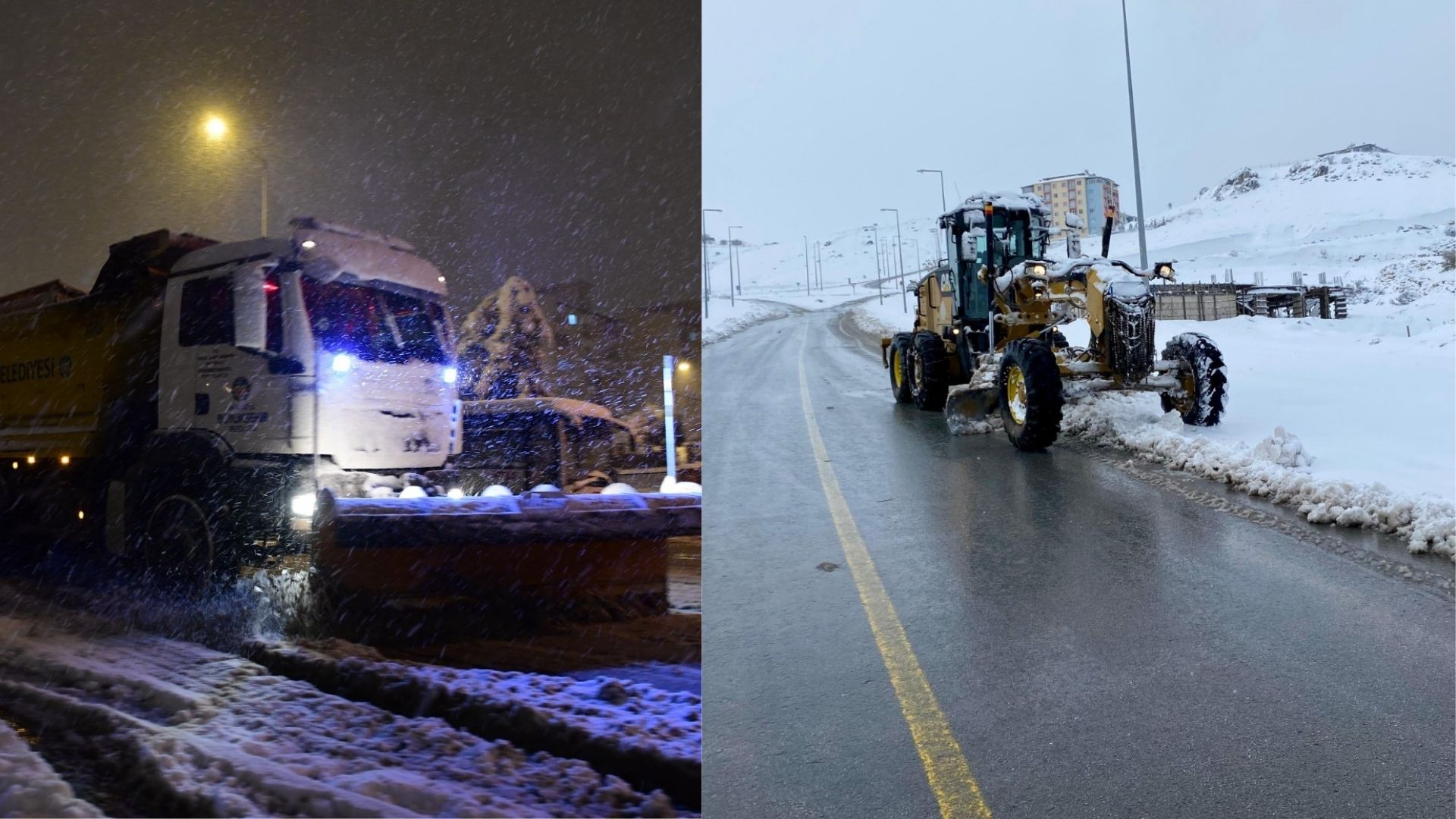 342 mahalle yolu kapanmıştı, Malatya'da kardan kapanan184 yol açıldı