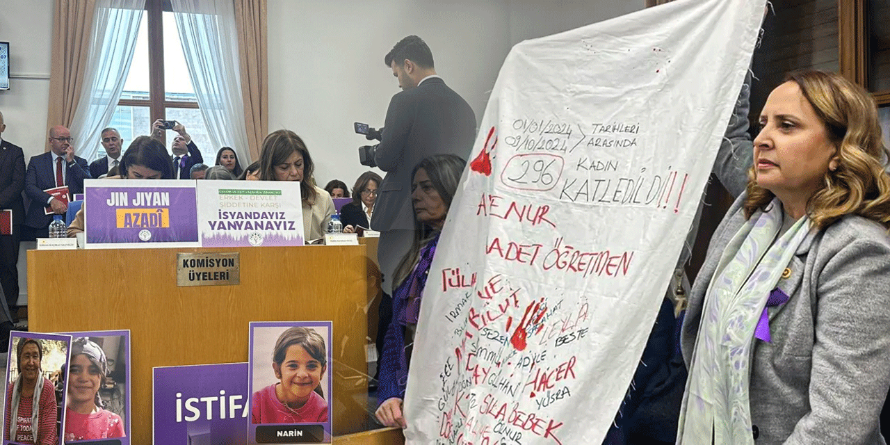 Meclis'te Aile Bakanı'na kefenli protesto