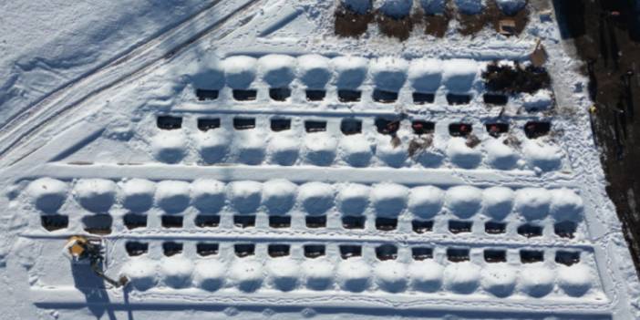 Erzurum'da 500 kışlık mezar kazıldı