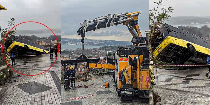 Park halindeki İETT otobüsü yokuş aşağı yuvarlandı