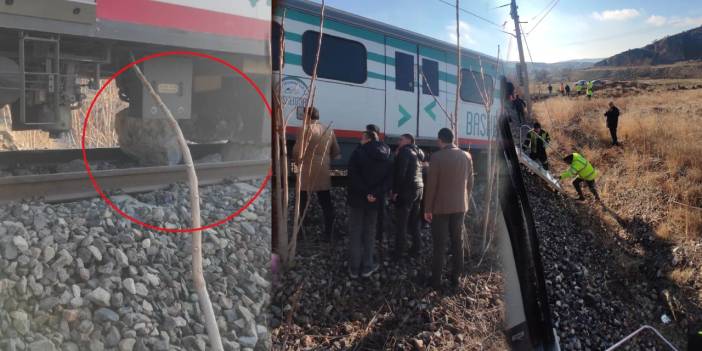 Tren rayına düşen kaya faciaya neden oluyordu: 1 yaralı