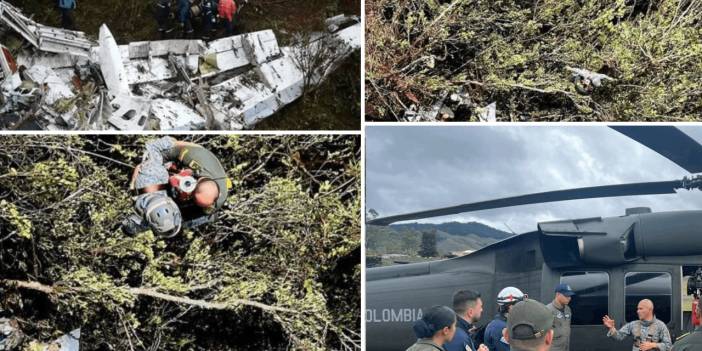 Kolombiya'daki uçak kazasında kaybolan 10 kişiden 5'inin cesedi bulundu