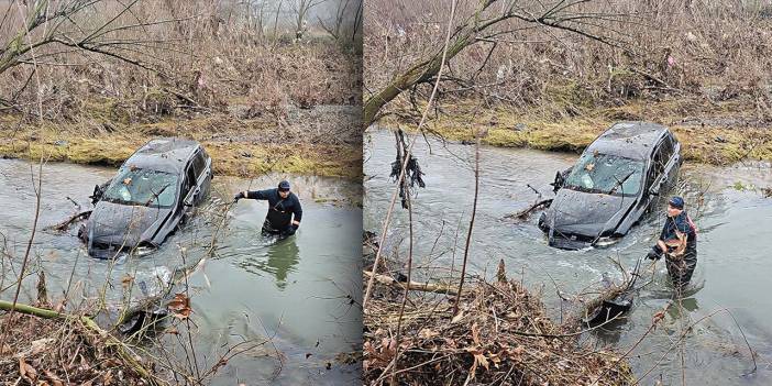 Çanakkale'de kaza: Otomobil çaya uçtu, 1 kişi kayıp