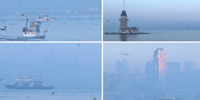 İstanbul sise gömüldü: Kartpostallık görüntüler oluştu