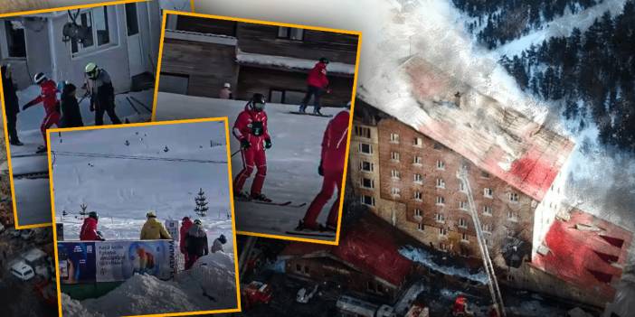 Bolu'da yangın faciası: Yanan otelin karşısındaki pistte kaymaya devam ettiler